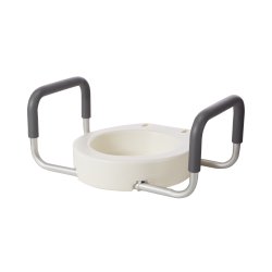 12402 RAISED TOILET SEAT 3IN W/ PADDED ARMS 1/EA