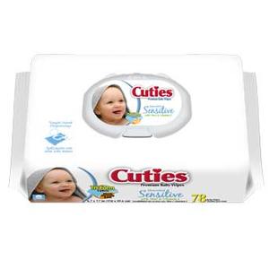 CUTIES BABY WIPES SENSITIVE 12PK/CASE