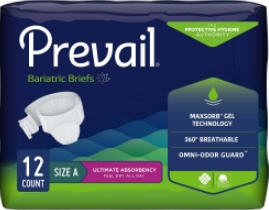 PREVAIL ADULT BRIEF XX-LARGE 12/PK