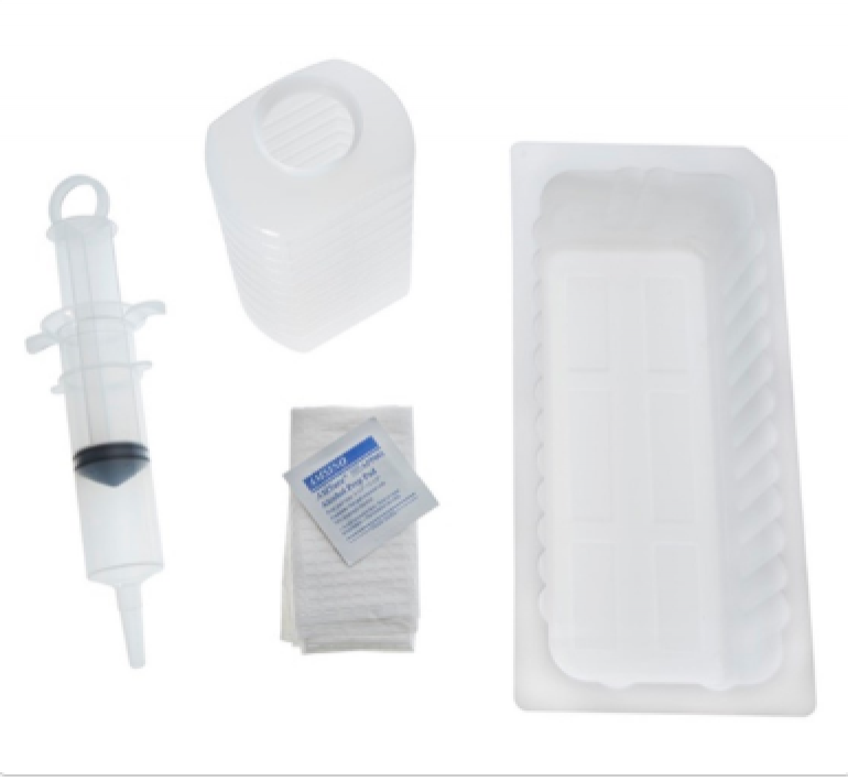 IRRIGATION TRAY W/ 60ML PISTON SYRINGE 1/EA