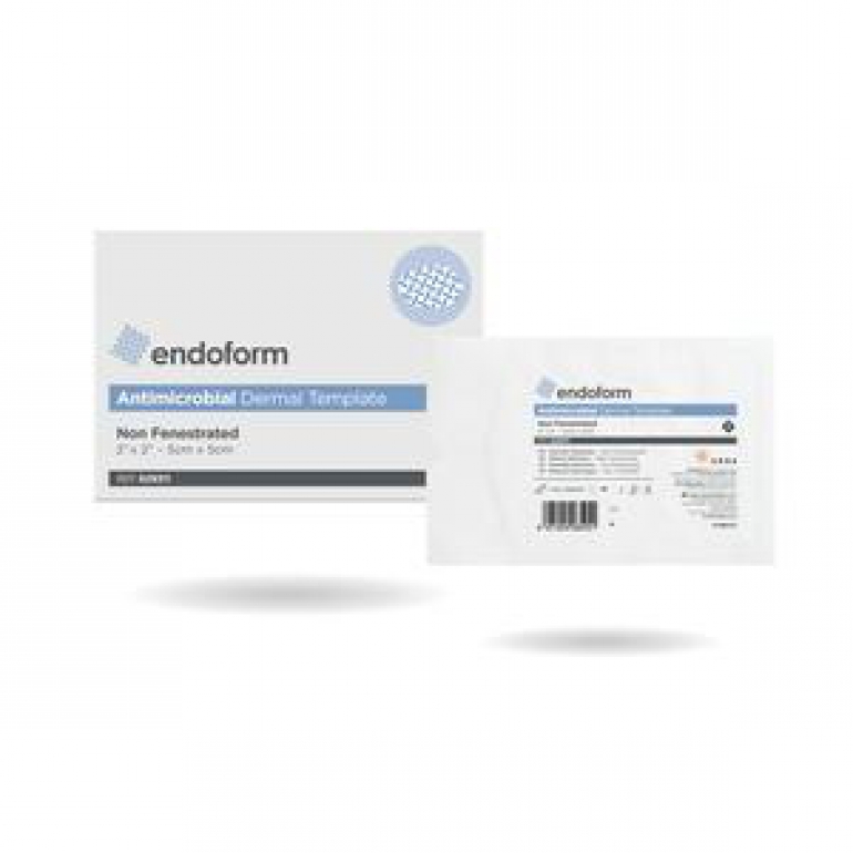 ENDOFORM ANTIMICROBIAL DERMAL TEMPLATE 2X2 1/EA