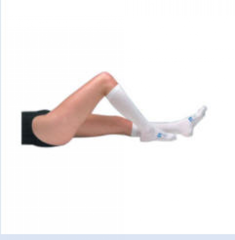 TED HOSE KNEE HIGH LARGE OPEN TOE WHITE 2/PR