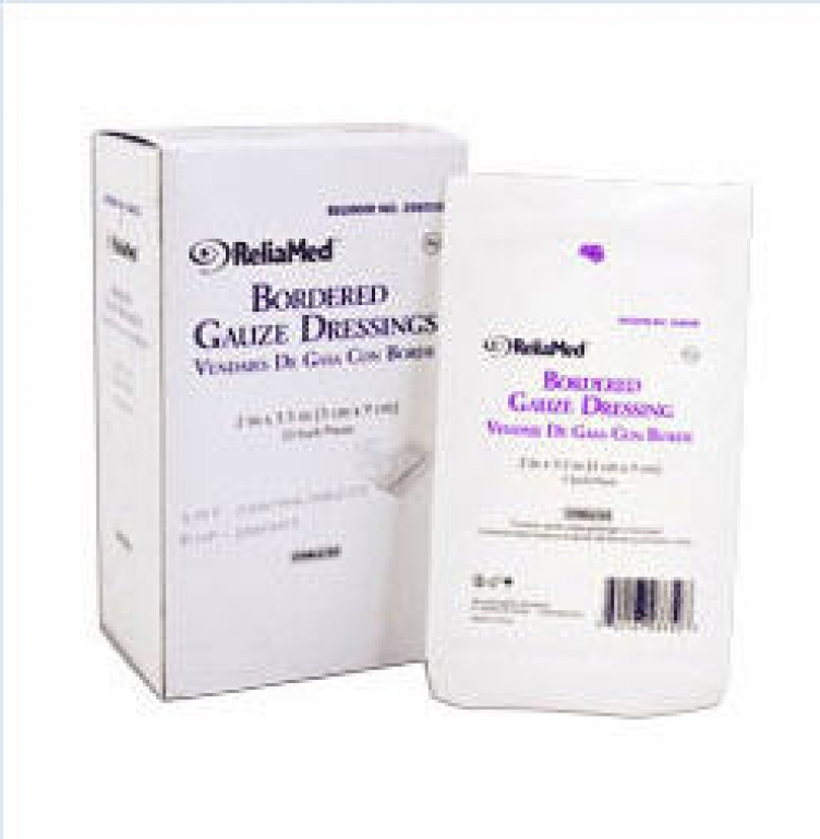 BORDERED GAUZE 4IN X 6IN 25/BX