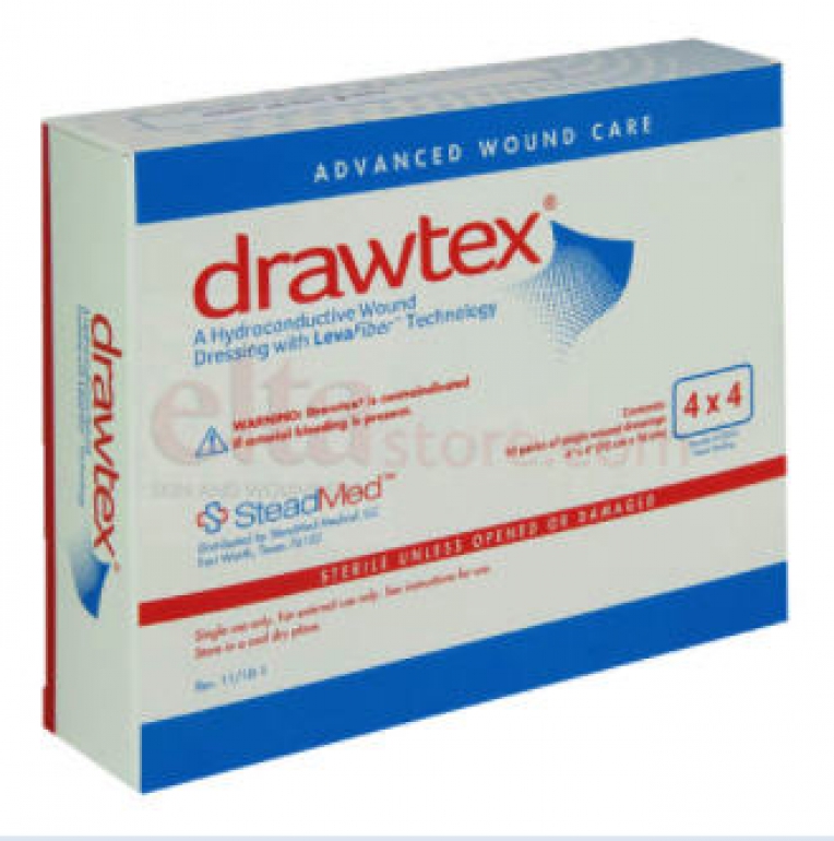 DRAWTEX HYDRO-CONDUCTIVE DRESSING 4X4 10/BX