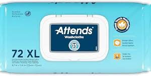 Attends Unscented Washcloths, 8.7" x 12.6"