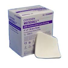 Cardinal Health Kendall Foam Border Gentle Silicone Adhesion Dressing, Sacrum Small, 7.5" x 7.5"