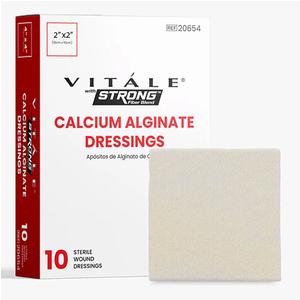 Vitale STRONG Calcium Alginate Dressings, 2" x 2"