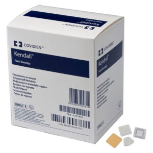 Cardinal Health Kendall Foam Dressing with Topsheet, Fenestrated, 3.5" x 3"