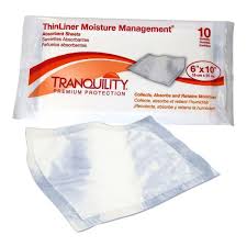 Tranquility ThinLiner Moisture Management Absorbent Sheets, 6" x 14"