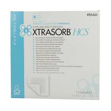 Xtrasorb Hydrogel Colloidal Sheet Adhesive Border Dressing, 3" x 3"