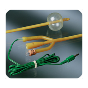 Bardex Lubricath Temp-Sensing 2-Way Foley Catheter with Preattached 6ft Extension Cable 16 fr 5 cc