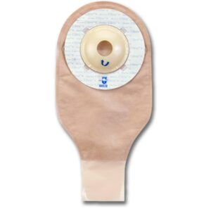Ultra Extra 1 1/4" x 2" One Piece Pouch With Skin Shield Convex, Cloth-Like Cover on Body Side, Transparent