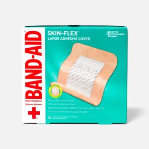 J&J BAND-AID INFECTION DEFENSE, LARGE, ADHESIVE COVER, 6 COUNT