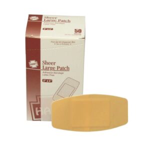 Sheer Plastic Adhesive Bandage X-Large 2" x 4-1/2".