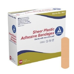 Sheer Plastic Adhesive Bandage 3/4" x 3".