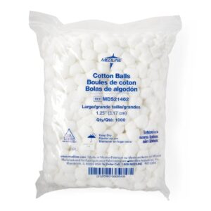 Medline Nonsterile Cotton Balls, Size L, 1.25", 50/pk