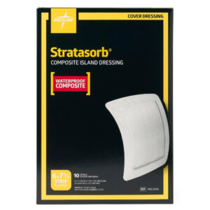 Stratasorb Composite Island Dressing, 4" x 10", Pad Size 2" x 8"