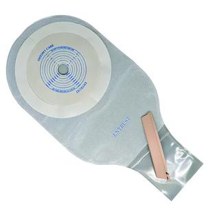 Entrust 12" Drainable Pouch, Transparent, Clip, Extended Wear, Convex, 1" PS With Belt Tabs, and One Curved Tail Closure