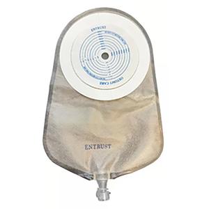 9" Urostomy Pouch, Transparent, Extended Wear, Convex, 7/8", PS With Drain/Cap, With Belt Tabs