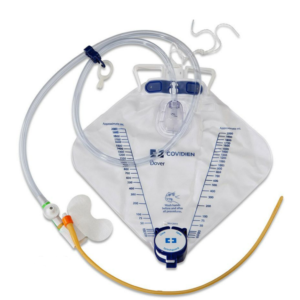 Dover 100% Silicone 2-Way Foley Catheter Tray, Coude Tip, 18 Fr, 5 cc, with Securement Device