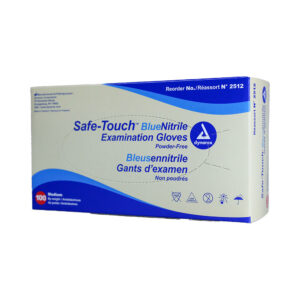 Safe-Touch Nitrile Examination Gloves, Powder-Free, Medium, Black