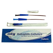 MTG Straight Tip Female Intermittent Catheter, 12 Fr, 6" Vinyl Catheter with Handling Sleeve