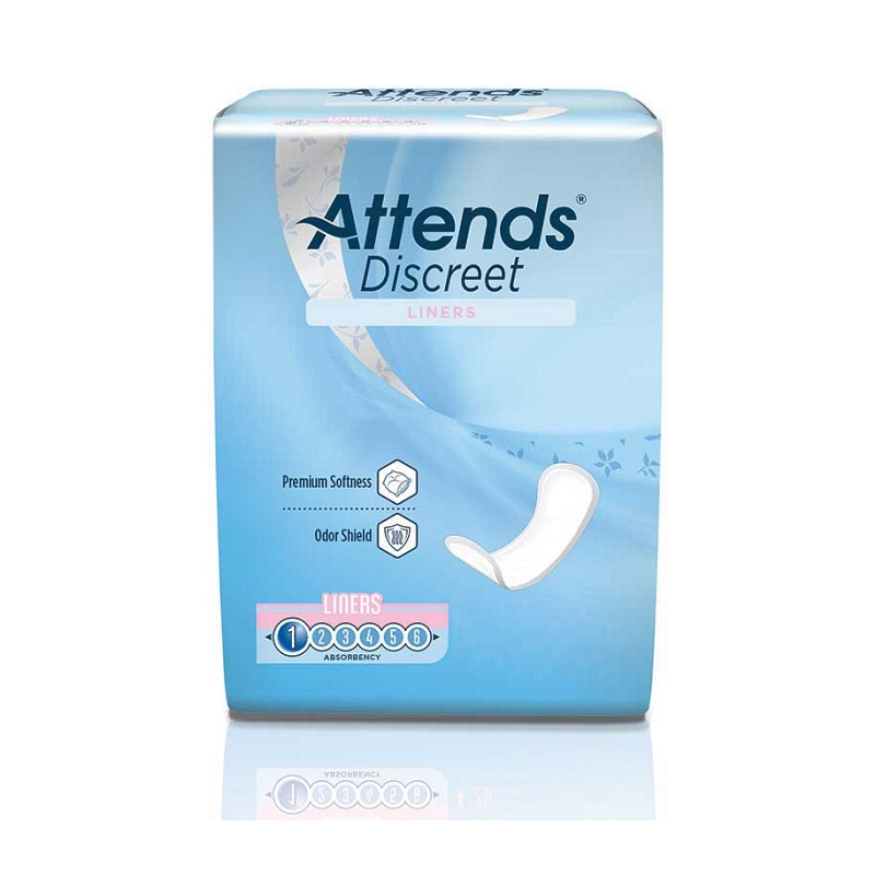 Attends Discreet Panty Liners 6" Long