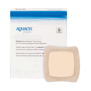 Aquacel Adhesive Gelling Foam Dressing 4" x 4". Water proof bacteria barrier