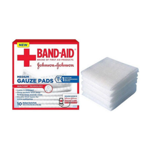 J & J Band-Aid First Aid Gauze Pads 3" x 3" 10 CT