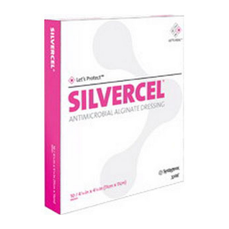 Silvercel Antimicrobial Alginate Dressing 4" x 8"