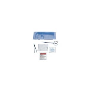 Suture Removal Tray with Plastic Forceps and Scissors