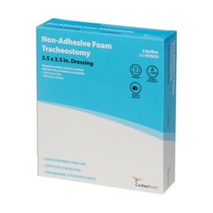 Cardinal Health Kendall Silicone Non-Bordered Foam Tracheostomy Dressing
