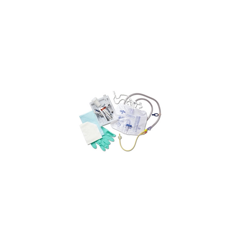 Silicone-Elastomer Coated Closed System Foley Catheter Tray 16 Fr 10 cc