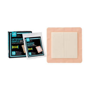 Optifoam Gentle EX Silicone-Faced Foam Dressing with Border