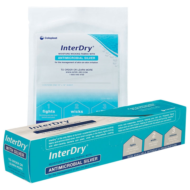InterDry Textile with Antimicrobial Silver Complex 10" x 36"