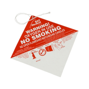 No Smoking Warning Sign (Caution Oxygen) 100/Pk