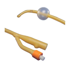Dover Coude Tip Hydrogel Coated Red Latex Foley Catheter