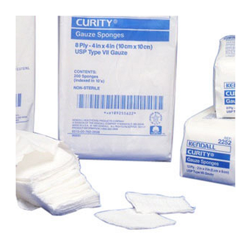 Curity Nonsterile Gauze Sponge 4" L x 4" W