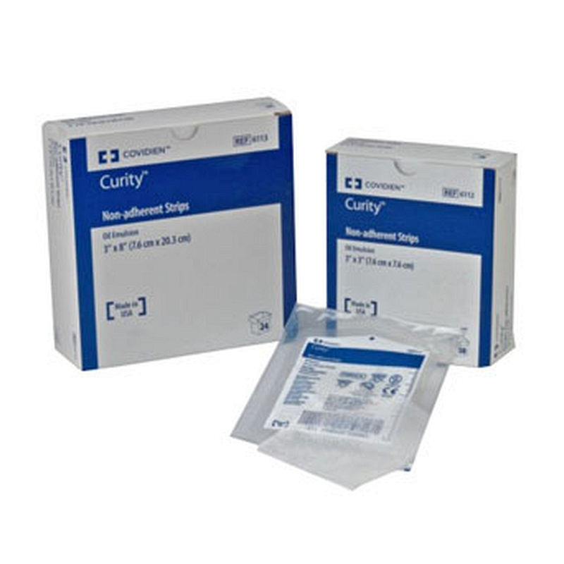 Curity Non-Adhering Oil Emulsion Dressing 3" L x 3" W Square Shape Sterile Highly Absorbent.