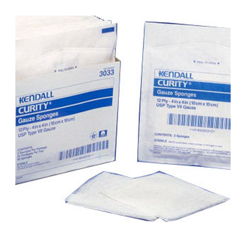 Curity Sterile Gauze Sponge 4" L x 4" W