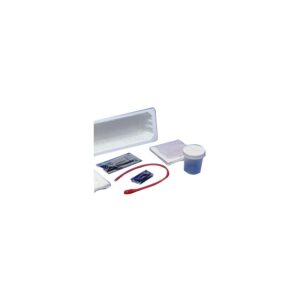 KENGUARD Dover Red Rubber Open Urethral Catheter Tray 14 Fr