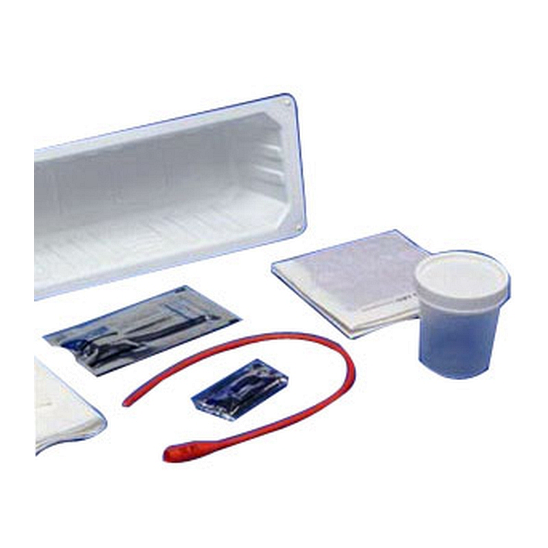 Kenguard Red Rubber Open Catheter Tray 14 fr