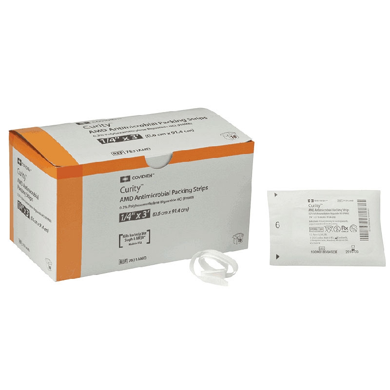 Curity AMD Antimicrobial Packing Strips 1/2" x 1 yds.