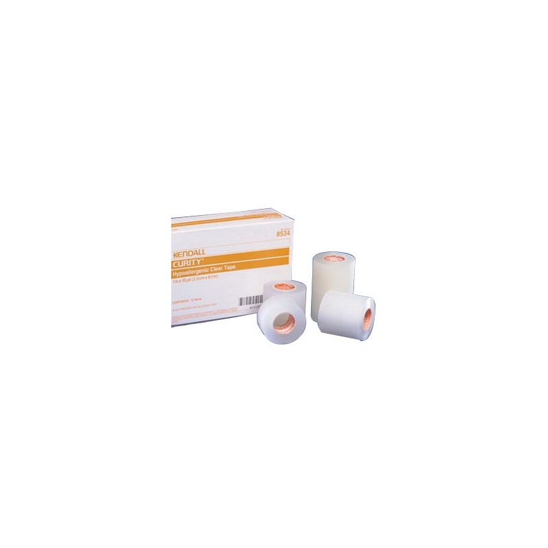 Kendall Hypoallergenic Clear Tape 1" x 10 yds.