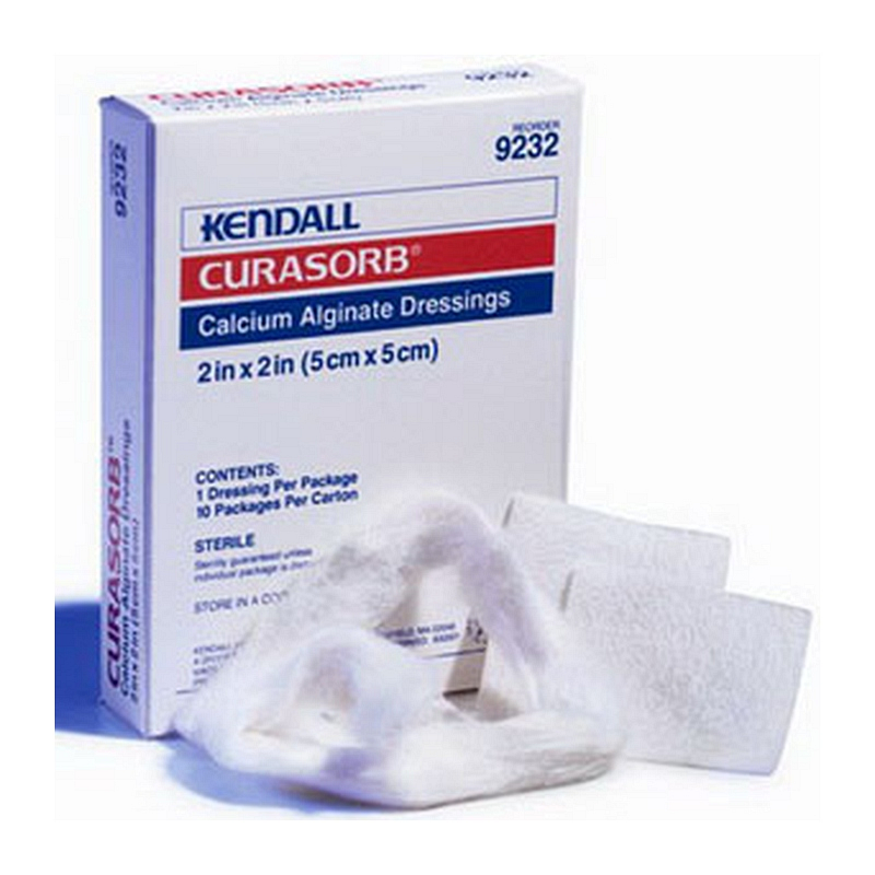 Curasorb Calcium Alginate Dressing 4" L x 5-1/2" W Rectangle Shape Sterile