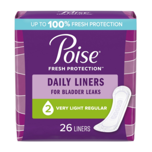 Poise Pantyliners Very Light Absorbency 7-1/2"L Regular