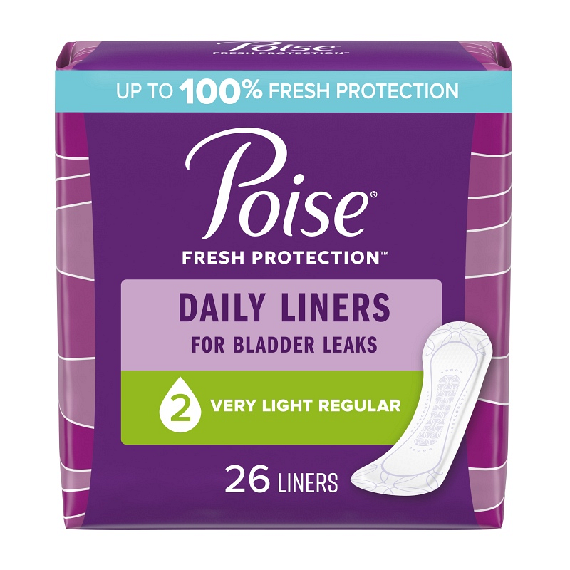 Poise Pantyliners Very Light Absorbency 7-1/2"L Regular