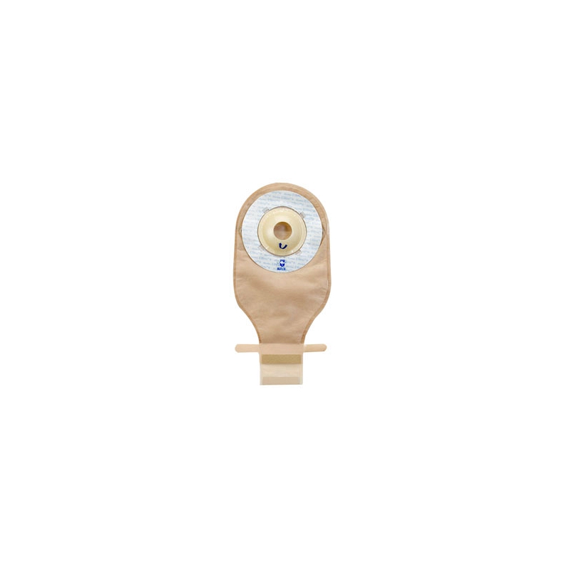UltraLite Shallow Convex 3/4" Opaque Drain Pouch with Kwik-Klose II Fastener and Skin Shield Barrier