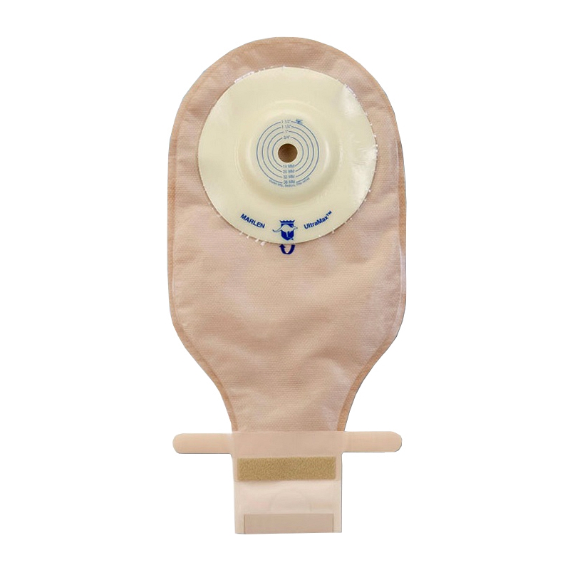 Ultramax Drainable Flat Pouch Cut To Fit Stoma With Opaque Backing