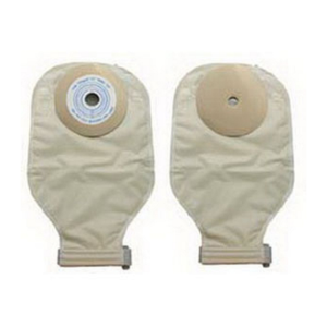 Nu-Flex Adult Deep Convex Drain Pouch with Barrier 1-1/2" Round Pre-Cut Opening
